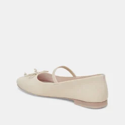 CARIN BALLET FLATS IVORY LEATHER^Dolce Vita New