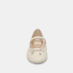 CARIN BALLET FLATS IVORY LEATHER^Dolce Vita New