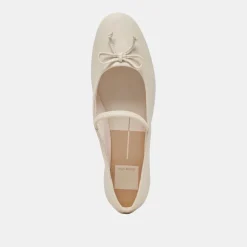CARIN BALLET FLATS IVORY LEATHER^Dolce Vita New
