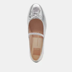 CARIN BALLET FLATS SILVER METALLIC LEATHER^Dolce Vita Clearance