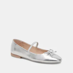 CARIN BALLET FLATS SILVER METALLIC LEATHER^Dolce Vita Clearance