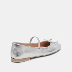 CARIN BALLET FLATS SILVER METALLIC LEATHER^Dolce Vita Clearance