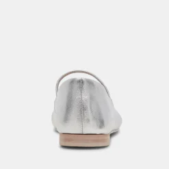CARIN BALLET FLATS SILVER METALLIC LEATHER^Dolce Vita Clearance