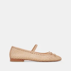 CARIN RAFFIA BALLET FLATS LT NATURAL RAFFIA^Dolce Vita Outlet