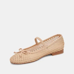 CARIN RAFFIA BALLET FLATS LT NATURAL RAFFIA^Dolce Vita Outlet