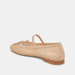 CARIN RAFFIA BALLET FLATS LT NATURAL RAFFIA^Dolce Vita Outlet