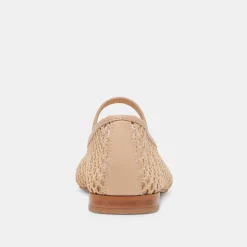 CARIN RAFFIA BALLET FLATS LT NATURAL RAFFIA^Dolce Vita Outlet