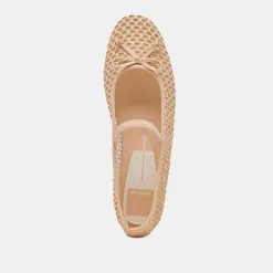 CARIN RAFFIA BALLET FLATS LT NATURAL RAFFIA^Dolce Vita Outlet