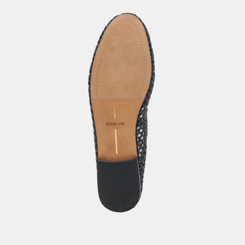 CARIN RAFFIA BALLET FLATS ONYX RAFFIA^Dolce Vita Fashion