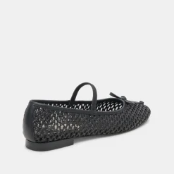 CARIN RAFFIA BALLET FLATS ONYX RAFFIA^Dolce Vita Fashion