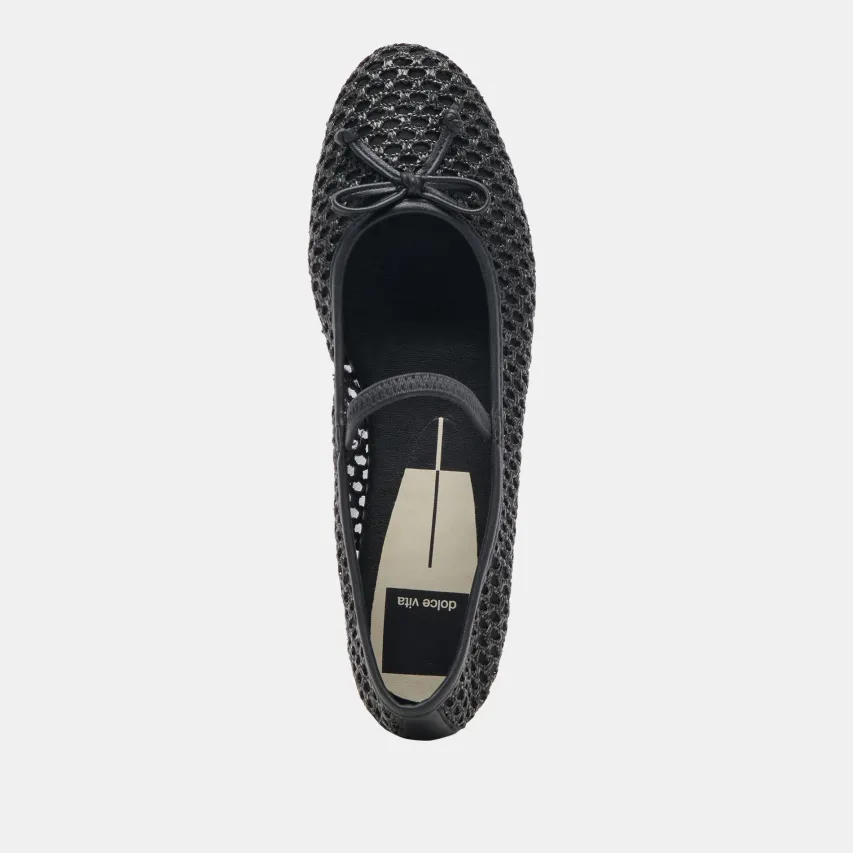 CARIN RAFFIA BALLET FLATS ONYX RAFFIA^Dolce Vita Fashion