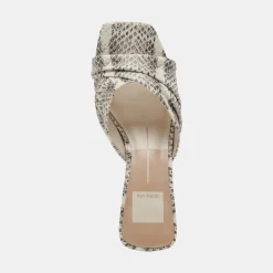 CARLAN HEELS GREY WHITE EMBOSSED SNAKE^Dolce Vita Sale
