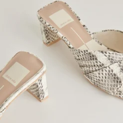 CARLAN HEELS GREY WHITE EMBOSSED SNAKE^Dolce Vita Sale