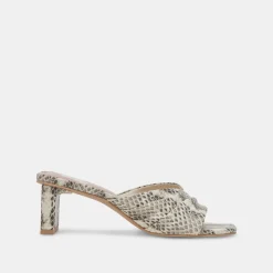 CARLAN HEELS GREY WHITE EMBOSSED SNAKE^Dolce Vita Sale
