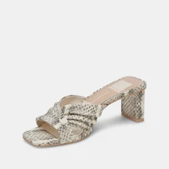 CARLAN HEELS GREY WHITE EMBOSSED SNAKE^Dolce Vita Sale
