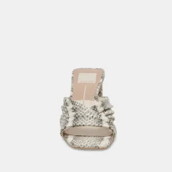 CARLAN HEELS GREY WHITE EMBOSSED SNAKE^Dolce Vita Sale