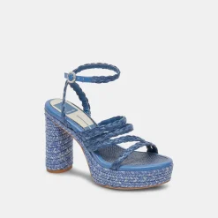 CATINA HEELS BLUE RAFFIA^Dolce Vita Outlet