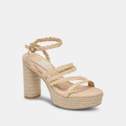 CATINA HEELS LT NATURAL RAFFIA^Dolce Vita Online