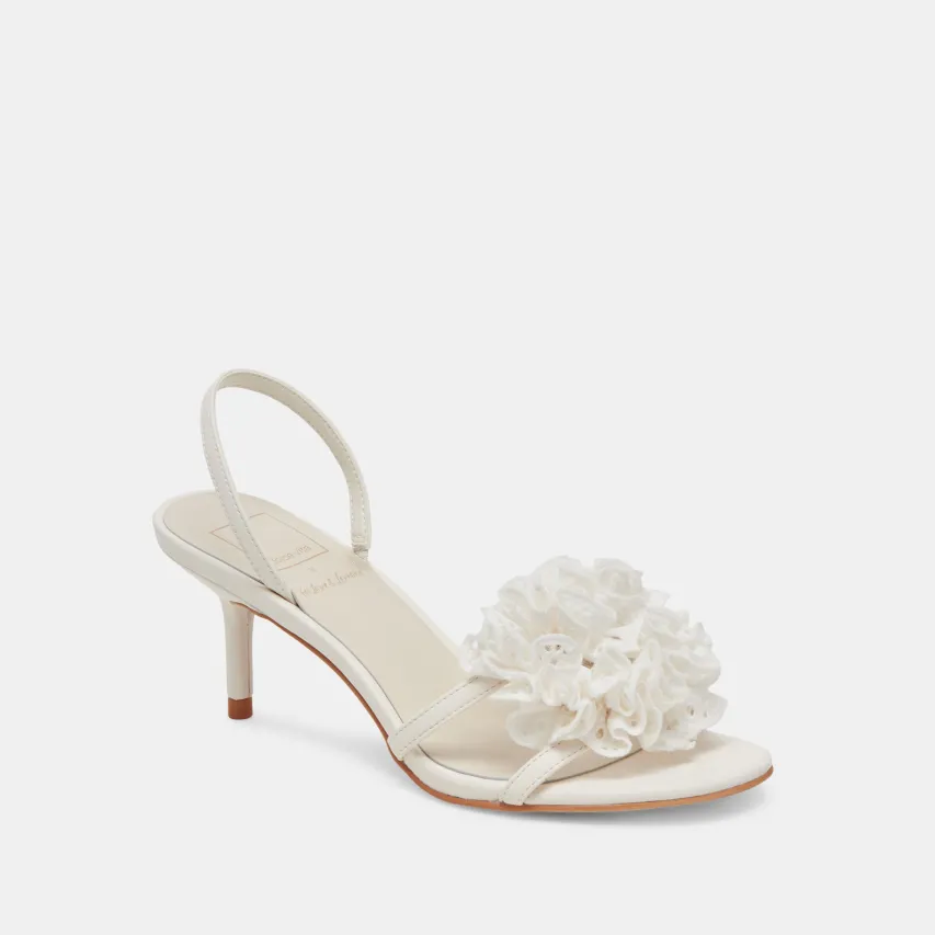 CECILA HEELS WHITE FLORAL EYELET^Dolce Vita Hot