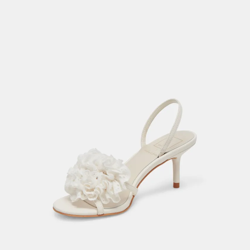 CECILA HEELS WHITE FLORAL EYELET^Dolce Vita Hot