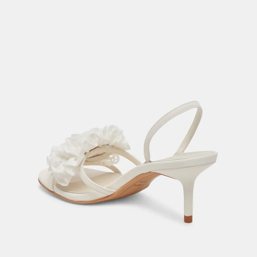 CECILA HEELS WHITE FLORAL EYELET^Dolce Vita Hot
