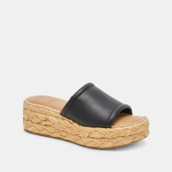 CHAVI SANDALS BLACK LEATHER^Dolce Vita Clearance