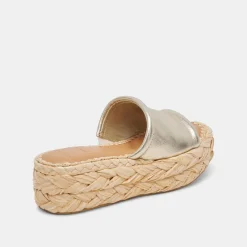 CHAVI SANDALS LIGHT GOLD METALLIC LEATHER^Dolce Vita New