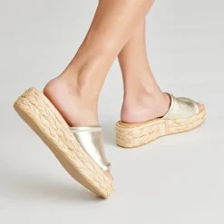 CHAVI SANDALS LIGHT GOLD METALLIC LEATHER^Dolce Vita New