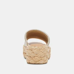 CHAVI WIDE SANDALS LIGHT GOLD METALLIC LEATHER^Dolce Vita New