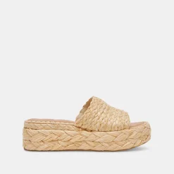CHAVI WIDE SANDALS LT NATURAL RAFFIA^Dolce Vita Online