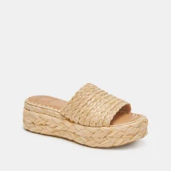 CHAVI WIDE SANDALS LT NATURAL RAFFIA^Dolce Vita Online