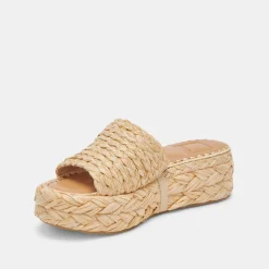 CHAVI WIDE SANDALS LT NATURAL RAFFIA^Dolce Vita Online