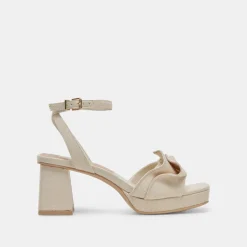 CHEER HEELS IVORY RAFFIA^Dolce Vita Online