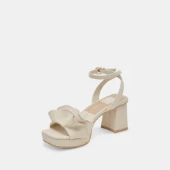 CHEER HEELS IVORY RAFFIA^Dolce Vita Online