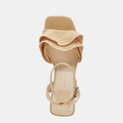 CHEER HEELS LT NATURAL RAFFIA^Dolce Vita Hot