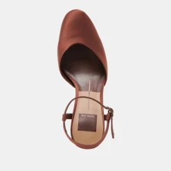CLAUD HEELS CHOCOLATE SATIN^Dolce Vita Best