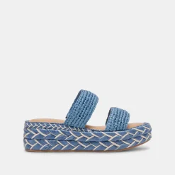 CORLA SANDALS BLUE RAFFIA^Dolce Vita Clearance