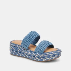 CORLA SANDALS BLUE RAFFIA^Dolce Vita Clearance