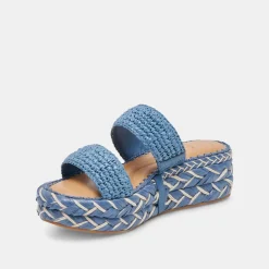 CORLA SANDALS BLUE RAFFIA^Dolce Vita Clearance