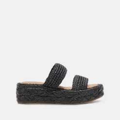 CORLA SANDALS ONYX RAFFIA^Dolce Vita Outlet