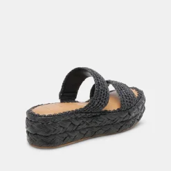 CORLA SANDALS ONYX RAFFIA^Dolce Vita Outlet