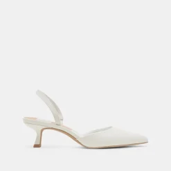 CORSA HEELS TRUE WHITE LEATHER^Dolce Vita Clearance