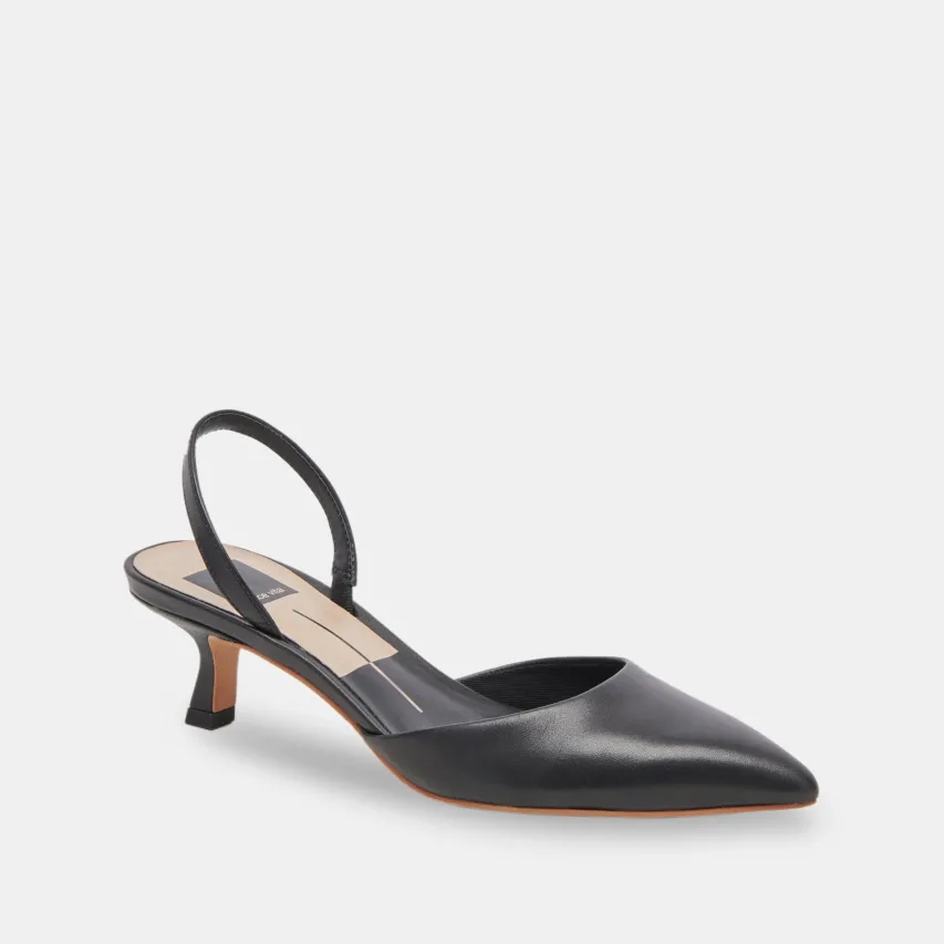 CORSA WIDE HEELS BLACK LEATHER^Dolce Vita Discount