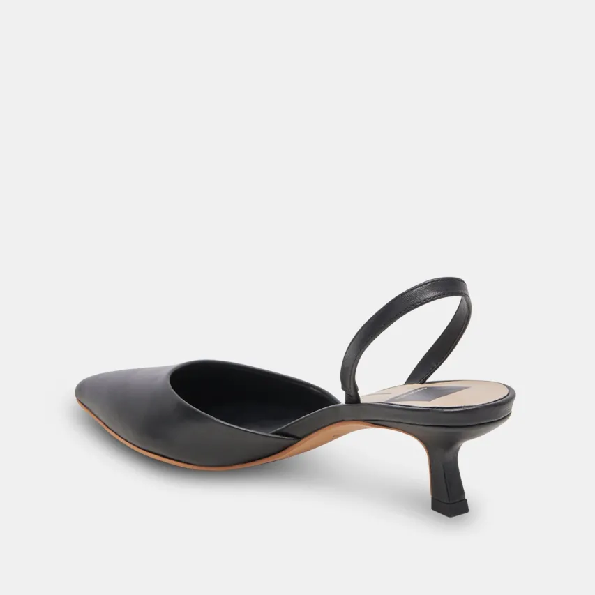 CORSA WIDE HEELS BLACK LEATHER^Dolce Vita Discount