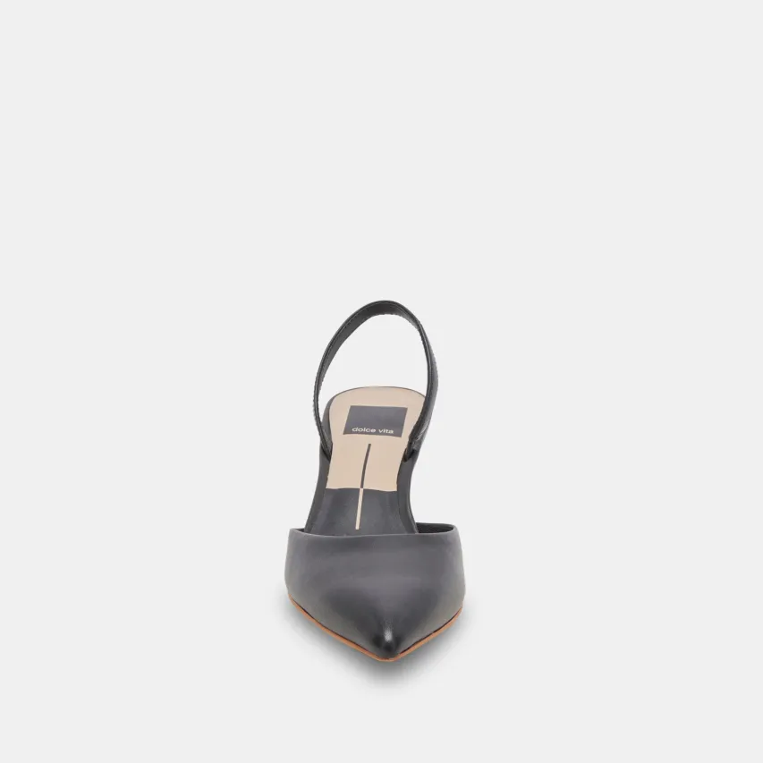 CORSA WIDE HEELS BLACK LEATHER^Dolce Vita Discount