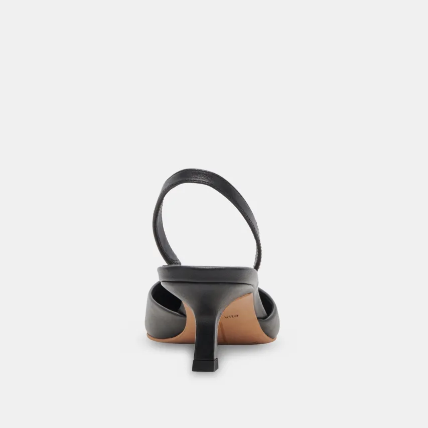 CORSA WIDE HEELS BLACK LEATHER^Dolce Vita Discount