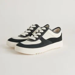 CYRIL SNEAKERS BLACK WHITE LEATHER^Dolce Vita Online
