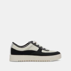 CYRIL SNEAKERS BLACK WHITE LEATHER^Dolce Vita Online