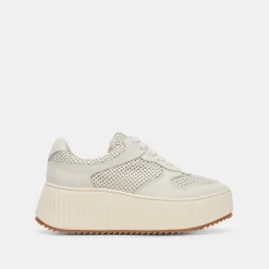 DAISHA SNEAKERS WHITE PERFORATED LEATHER^Dolce Vita Discount