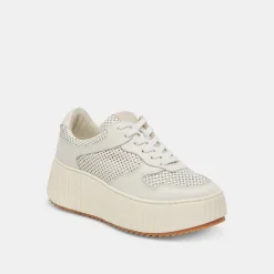 DAISHA SNEAKERS WHITE PERFORATED LEATHER^Dolce Vita Discount